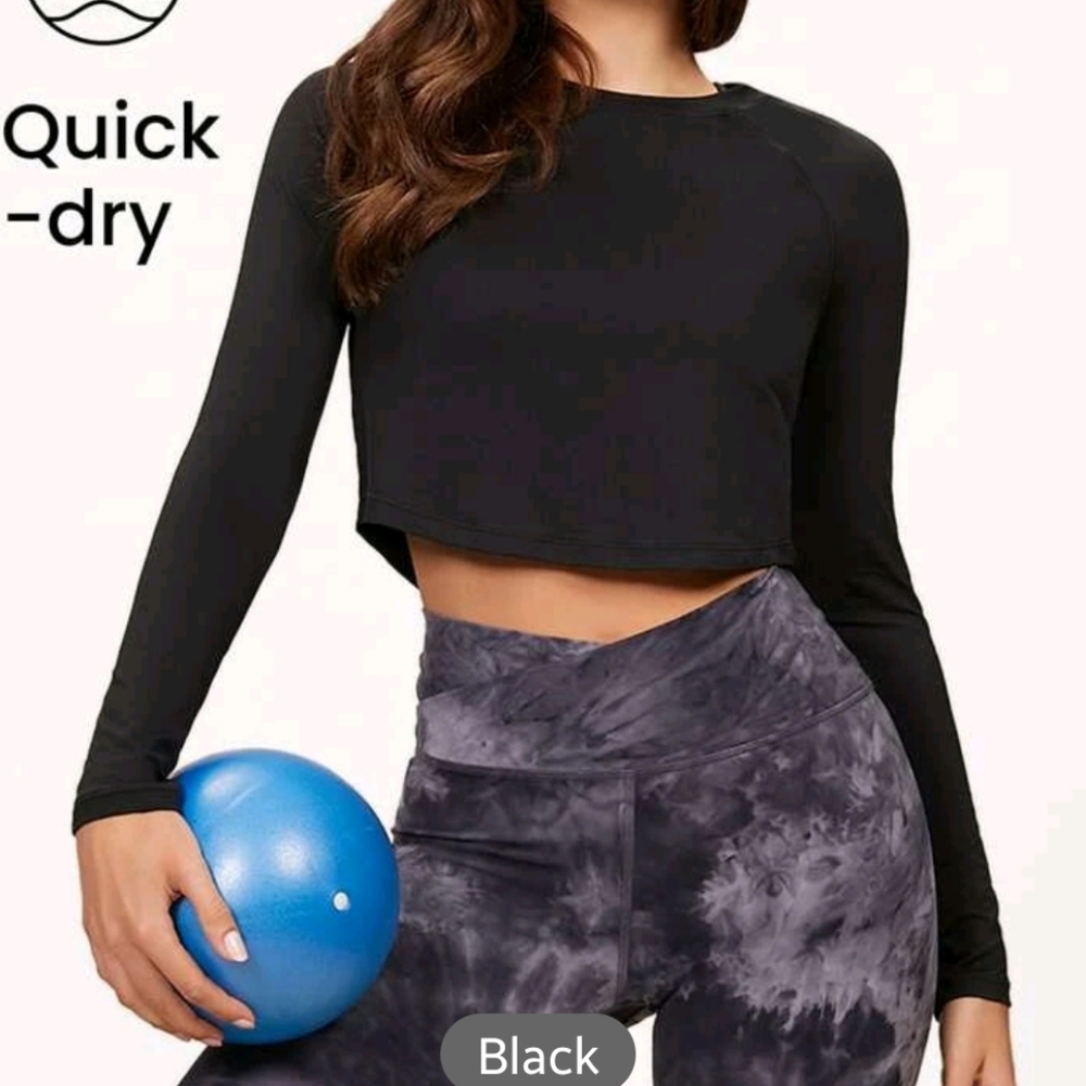 Shein Glowmode Crop Basic Tee